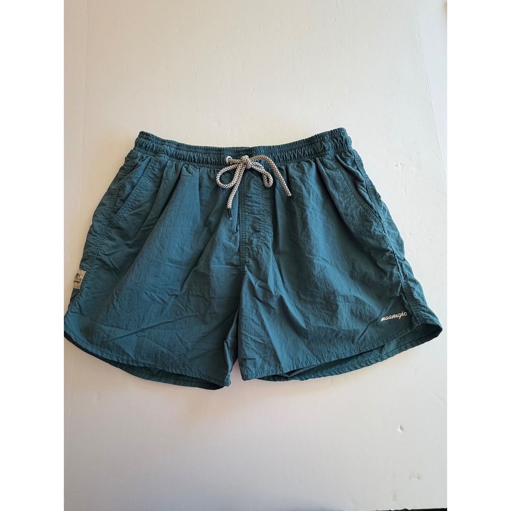 Maamgic Teal Blue Swim Trunks Mesh Lined Board Shorts Size Medium